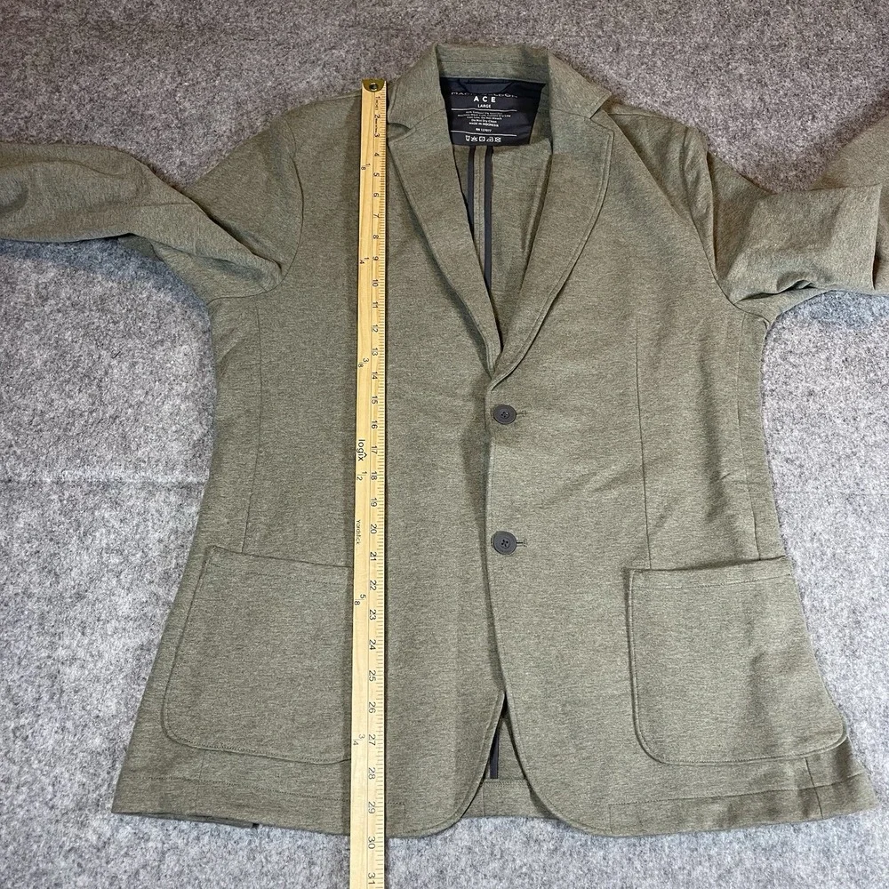 Mack Weldon Ace Blazer Mens Large Sage Heather Micro Brushed French Terry Cloth